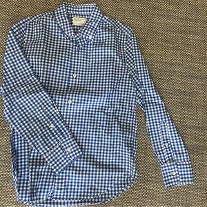 Boy’s Crew Cuts by J. Crew Sz 10 Blue Checkered Button Down Shirt